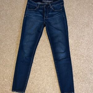 American Eagle Outfitters Women's Dark Blue Skinny Jeans